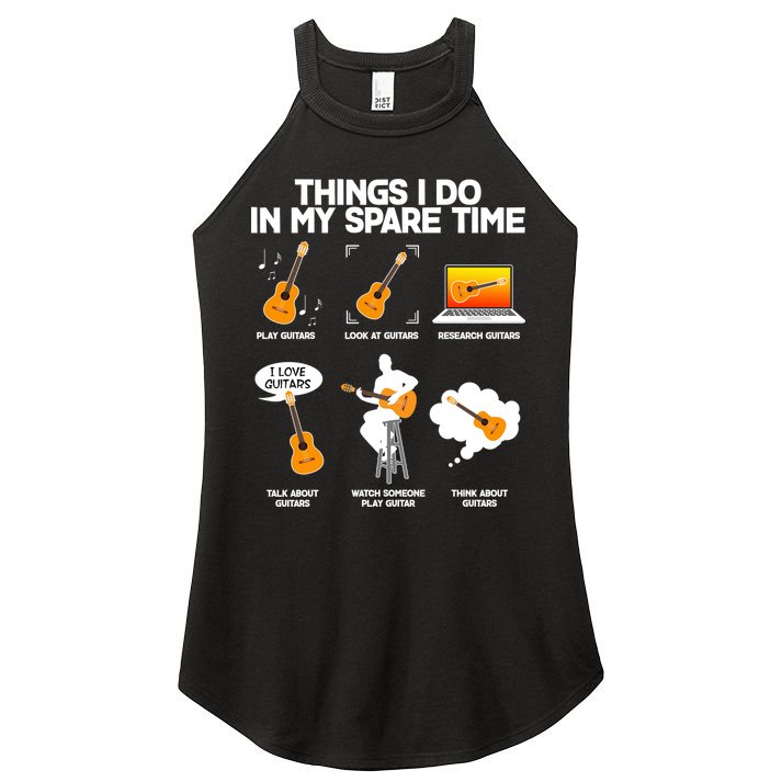 Things I Do In My Spare Time Guitar Fan Women's Perfect Tri Rocker Tank