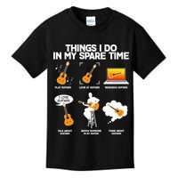 Things I Do In My Spare Time Guitar Fan Kids T-Shirt