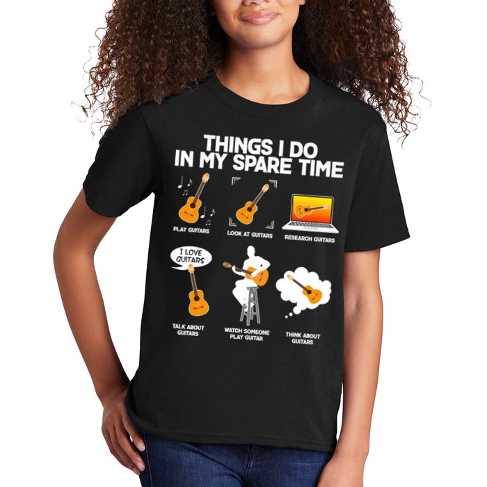 Things I Do In My Spare Time Guitar Fan Kids T-Shirt