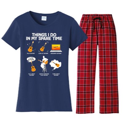 Things I Do In My Spare Time Guitar Fan Women's Flannel Pajama Set