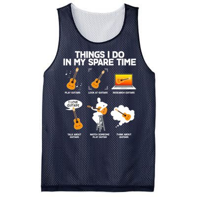 Things I Do In My Spare Time Guitar Fan Mesh Reversible Basketball Jersey Tank