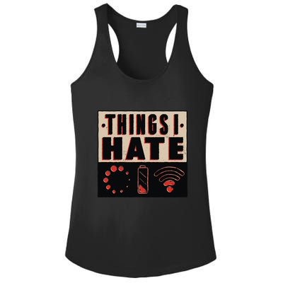 Things I Hate Bad Service Ladies PosiCharge Competitor Racerback Tank