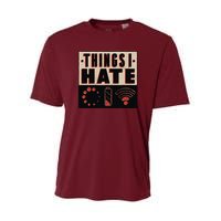 Things I Hate Bad Service Youth Performance Sprint T-Shirt