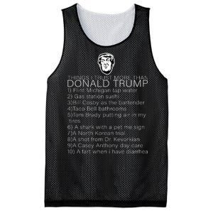 Things I Trust More Than Donald Trump Mesh Reversible Basketball Jersey Tank