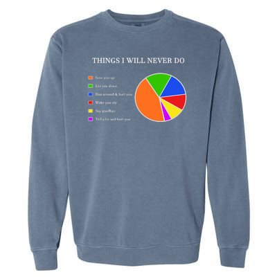 Things I Will Never Do Funny Garment-Dyed Sweatshirt