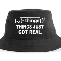 Things Just Got Real Funny Math Sustainable Bucket Hat