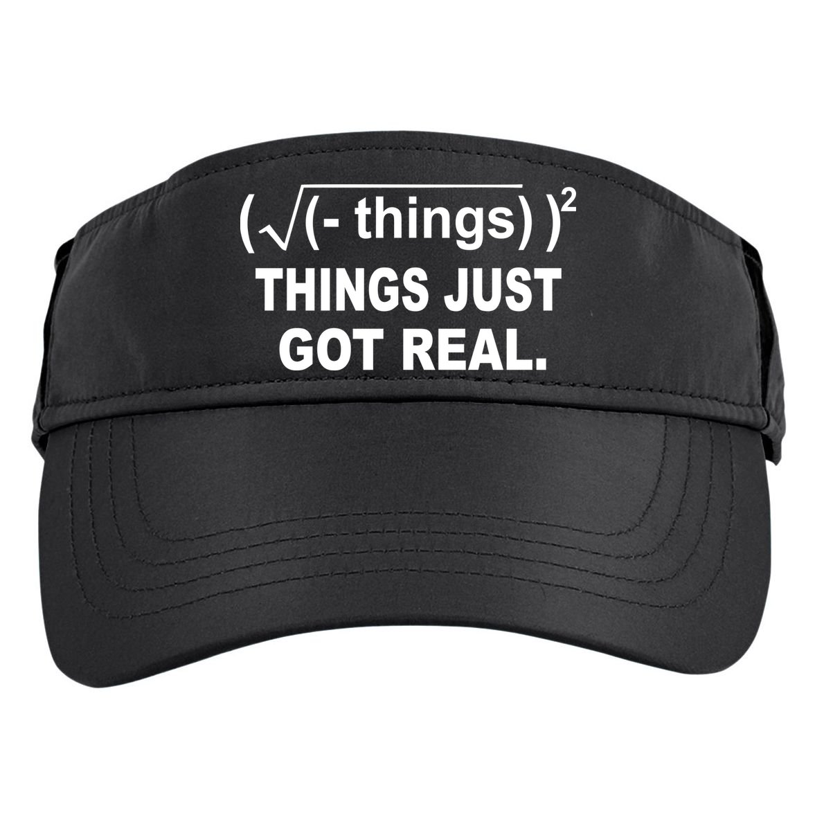 Things Just Got Real Funny Math Adult Drive Performance Visor