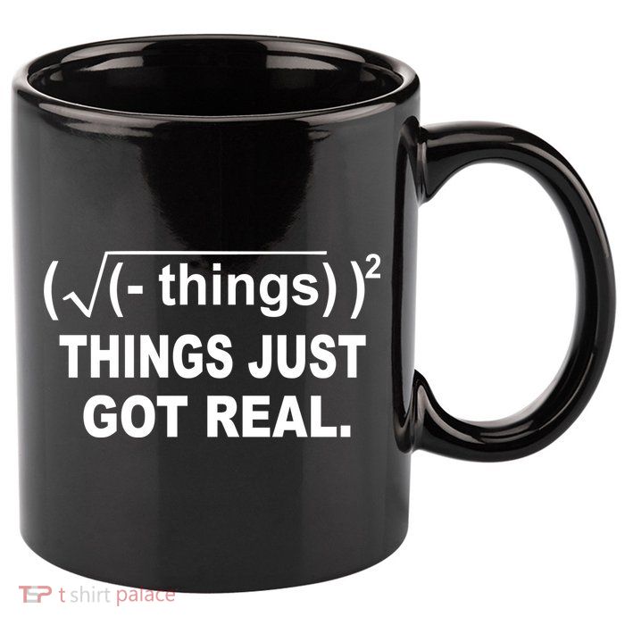 Things Just Got Real Funny Math 11oz C Handle Ceramic Mug