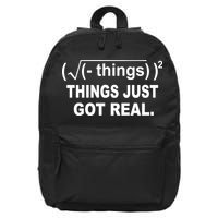 Things Just Got Real Funny Math 16 in Basic Backpack