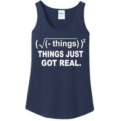 Things Just Got Real Funny Math Ladies Essential Tank