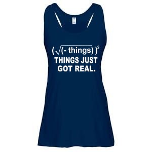 Things Just Got Real Funny Math Ladies Essential Flowy Tank