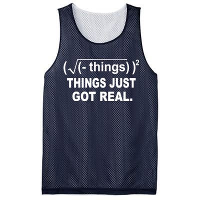 Things Just Got Real Funny Math Mesh Reversible Basketball Jersey Tank