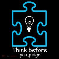 Think Before You Judge Autism Awareness  Flexfit Unipanel Trucker Cap