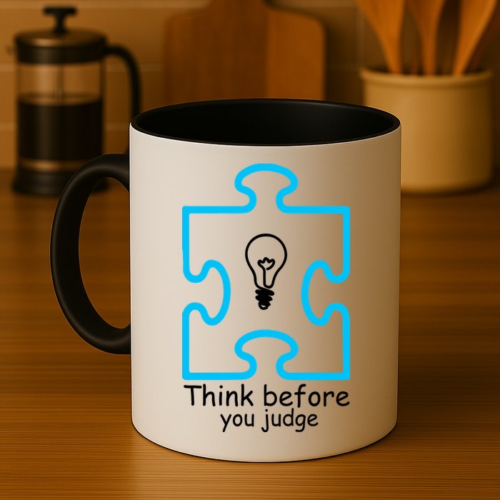 Think Before You Judge Autism Awareness  Mug
