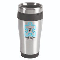 Think Before You Judge Autism Awareness  16oz Travel Tumbler