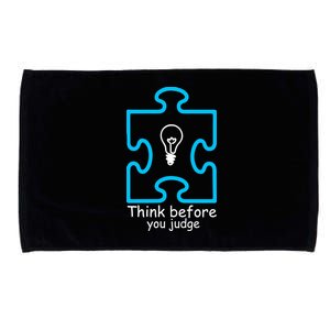 Think Before You Judge Autism Awareness  Microfiber Hand Towel