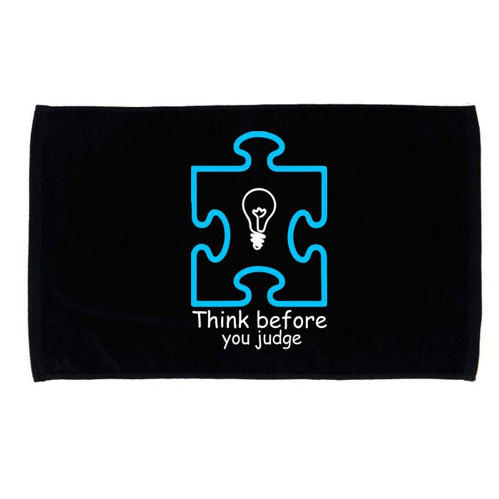 Think Before You Judge Autism Awareness  Microfiber Hand Towel