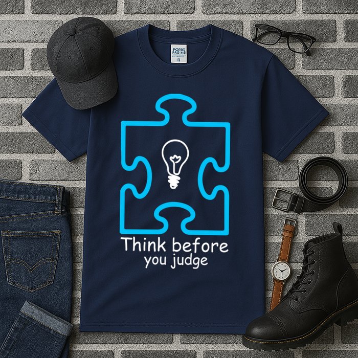 Think Before You Judge Autism Awareness  Tall T-Shirt