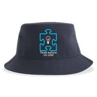 Think Before You Judge Autism Awareness  Sustainable Bucket Hat