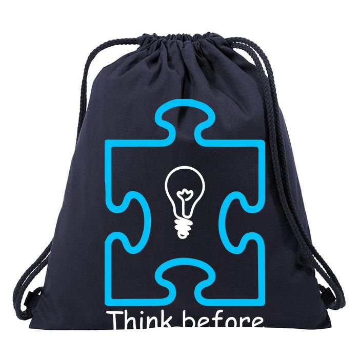 Think Before You Judge Autism Awareness  Drawstring Bag