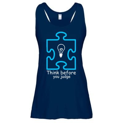 Think Before You Judge Autism Awareness  Ladies Essential Flowy Tank
