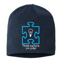 Think Before You Judge Autism Awareness  Sustainable Beanie