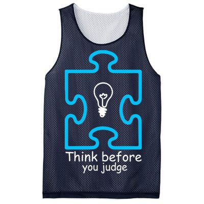 Think Before You Judge Autism Awareness  Mesh Reversible Basketball Jersey Tank