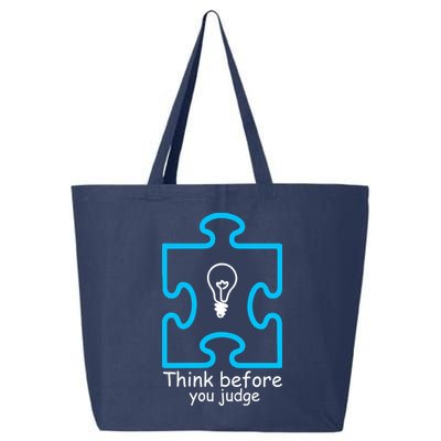 Think Before You Judge Autism Awareness  25L Jumbo Tote