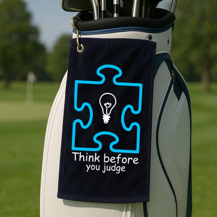 Think Before You Judge Autism Awareness  Golf Towel