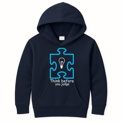 Think Before You Judge Autism Awareness  Kids Hoodie