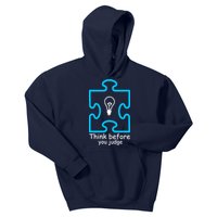 Think Before You Judge Autism Awareness  Kids Hoodie