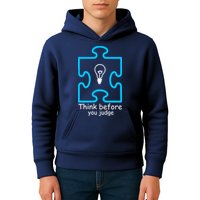 Think Before You Judge Autism Awareness  Kids Hoodie