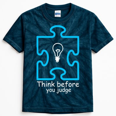 Think Before You Judge Autism Awareness  Kids Tie-Dye T-Shirt