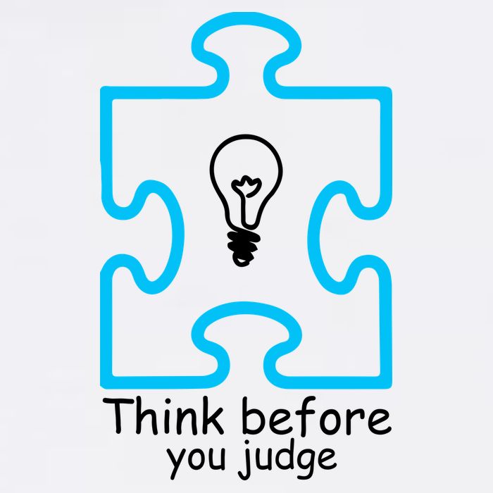 Think Before You Judge Autism Awareness  Garment-Dyed Sweatshirt