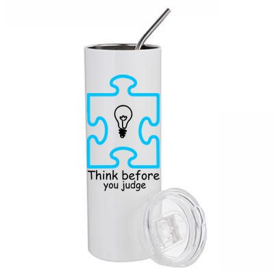 Think Before You Judge Autism Awareness  Stainless Steel Tumbler