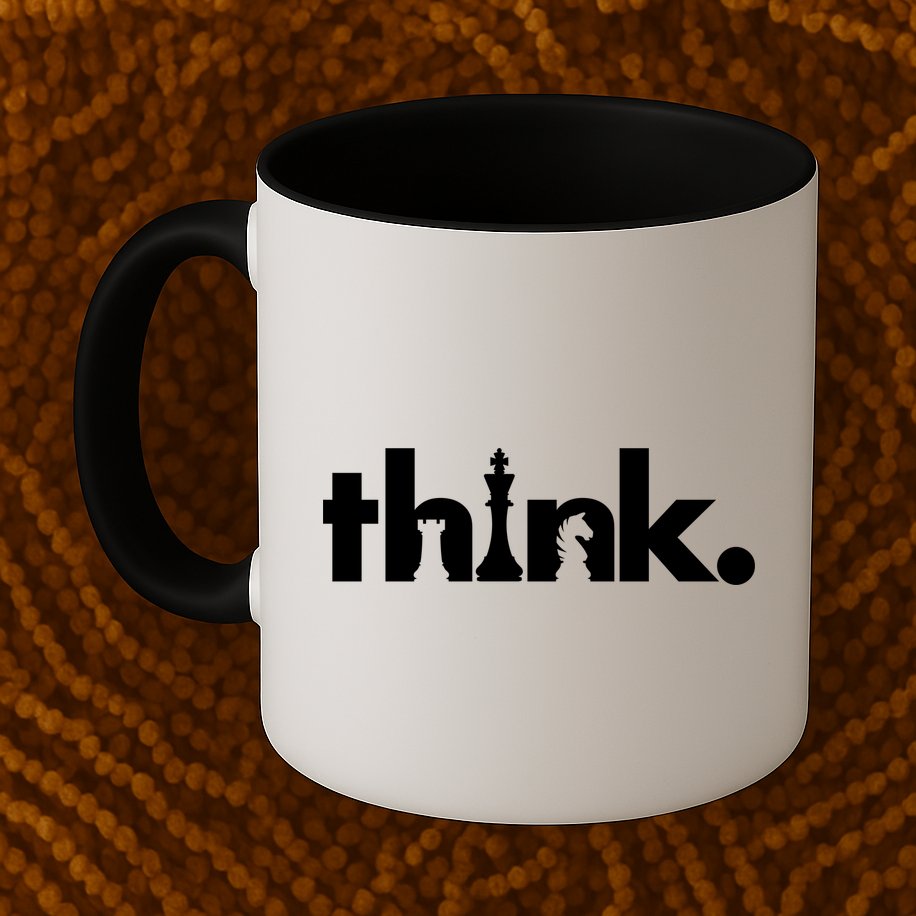 Think Chess Lover King Knight Rook Mug