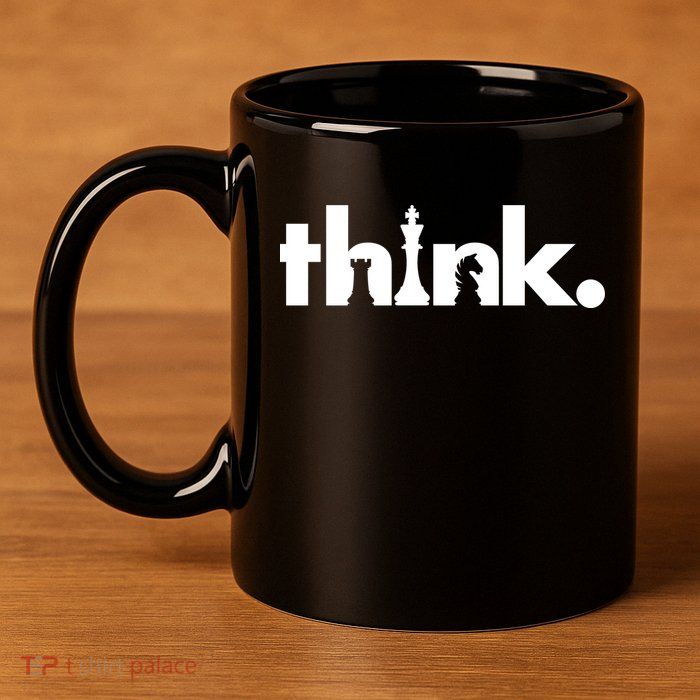 Think Chess Lover King Knight Rook 11oz C Handle Ceramic Mug