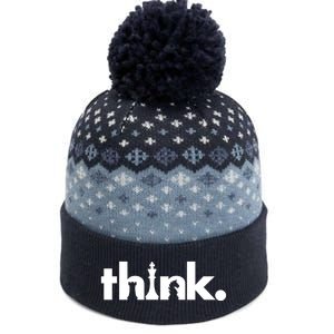 Think Chess Lover King Knight Rook The Baniff Cuffed Pom Beanie