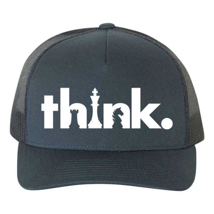 Think Chess Lover King Knight Rook Yupoong Adult 5-Panel Trucker Hat