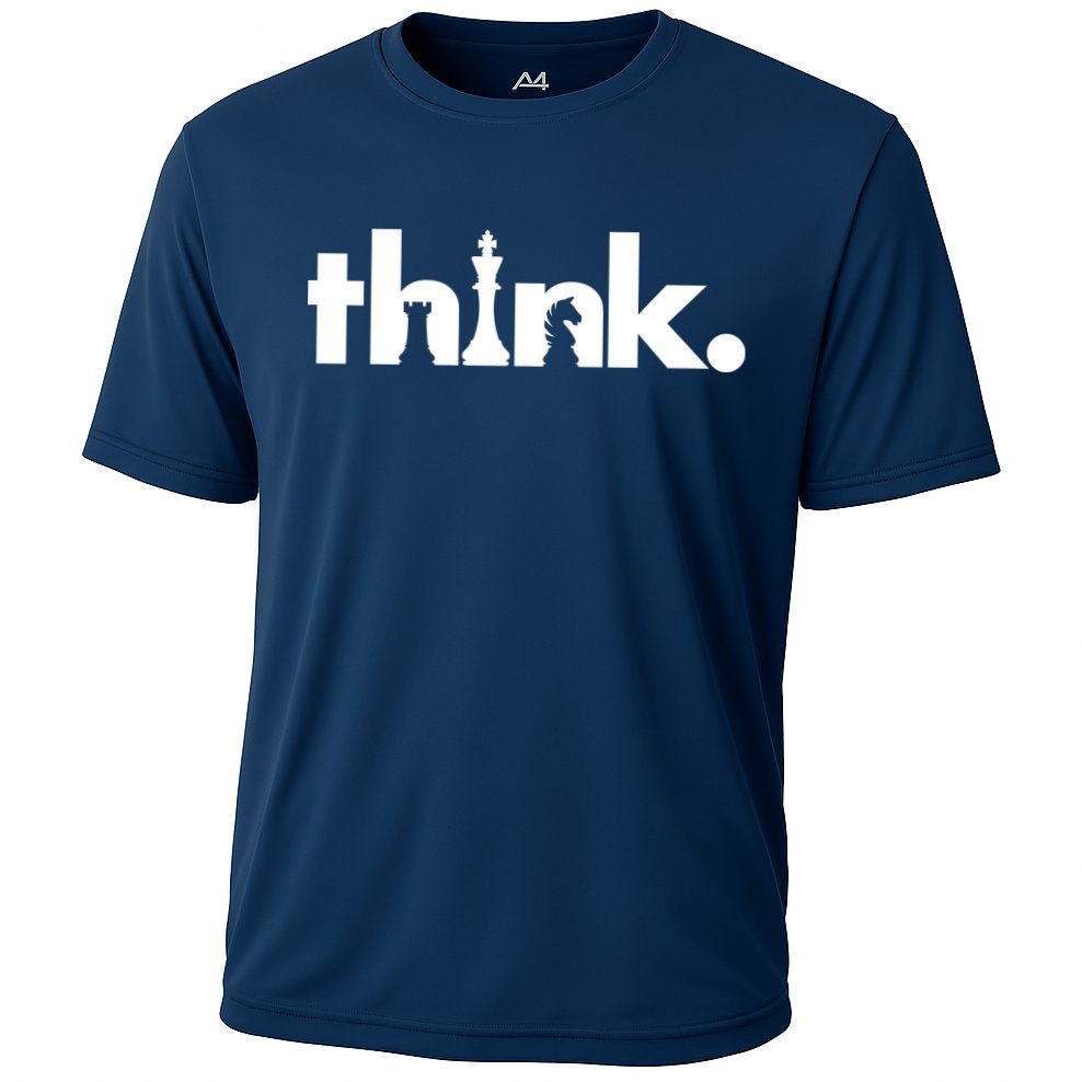 Think Chess Lover King Knight Rook Performance Shirt