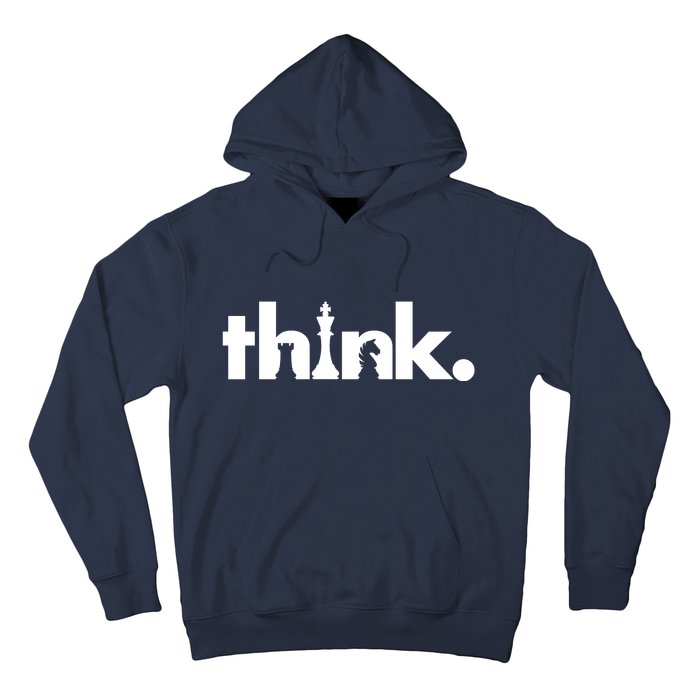 Think Chess Lover King Knight Rook Hoodie