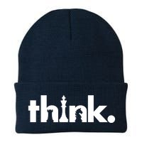 Think Chess Lover King Knight Rook Knit Cap Winter Beanie