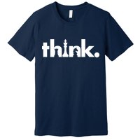 Think Chess Lover King Knight Rook Premium T-Shirt