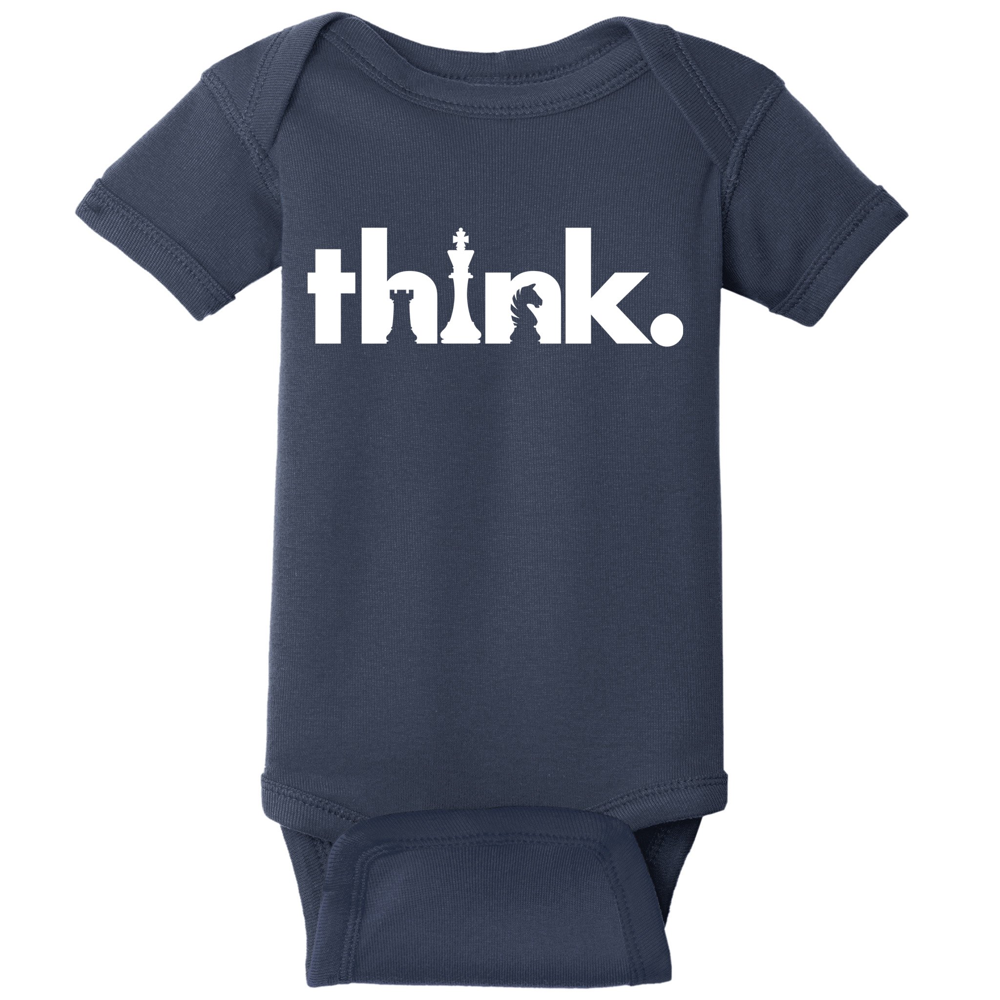 Think Chess Lover King Knight Rook Baby Bodysuit
