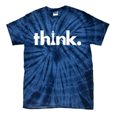 Think Chess Lover King Knight Rook Tie-Dye T-Shirt