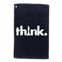 Think Chess Lover King Knight Rook Golf Towel