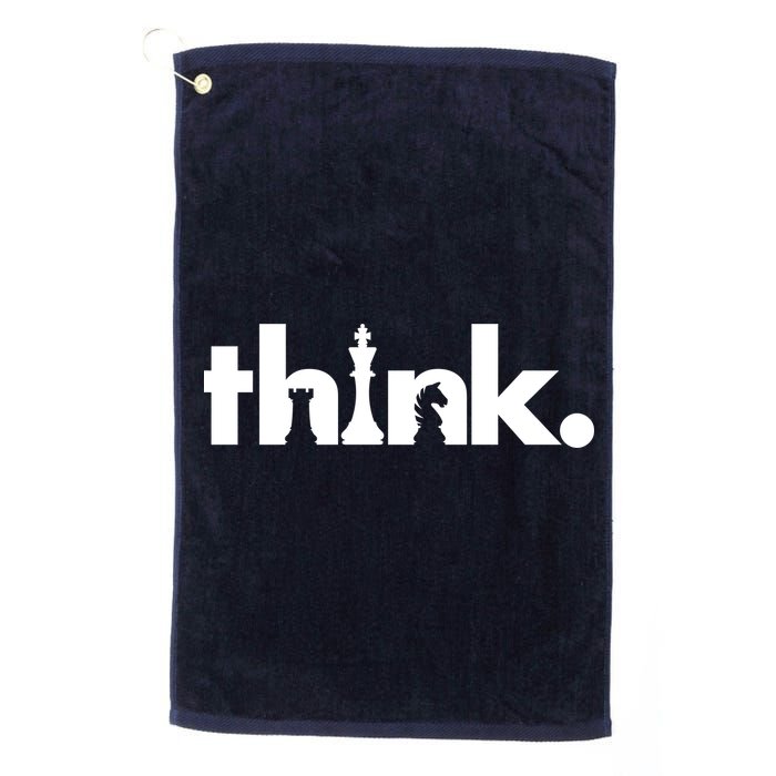 Think Chess Lover King Knight Rook Golf Towel