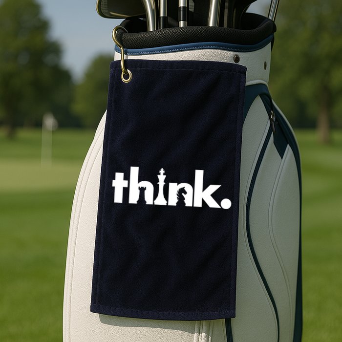 Think Chess Lover King Knight Rook Golf Towel