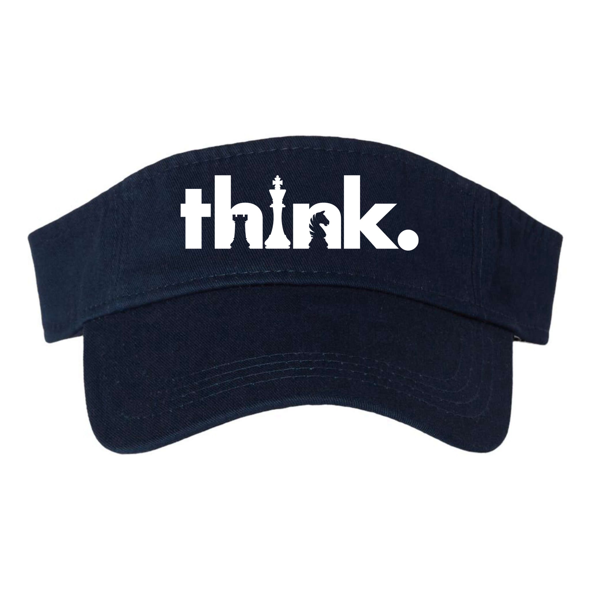 Think Chess Lover King Knight Rook Visor