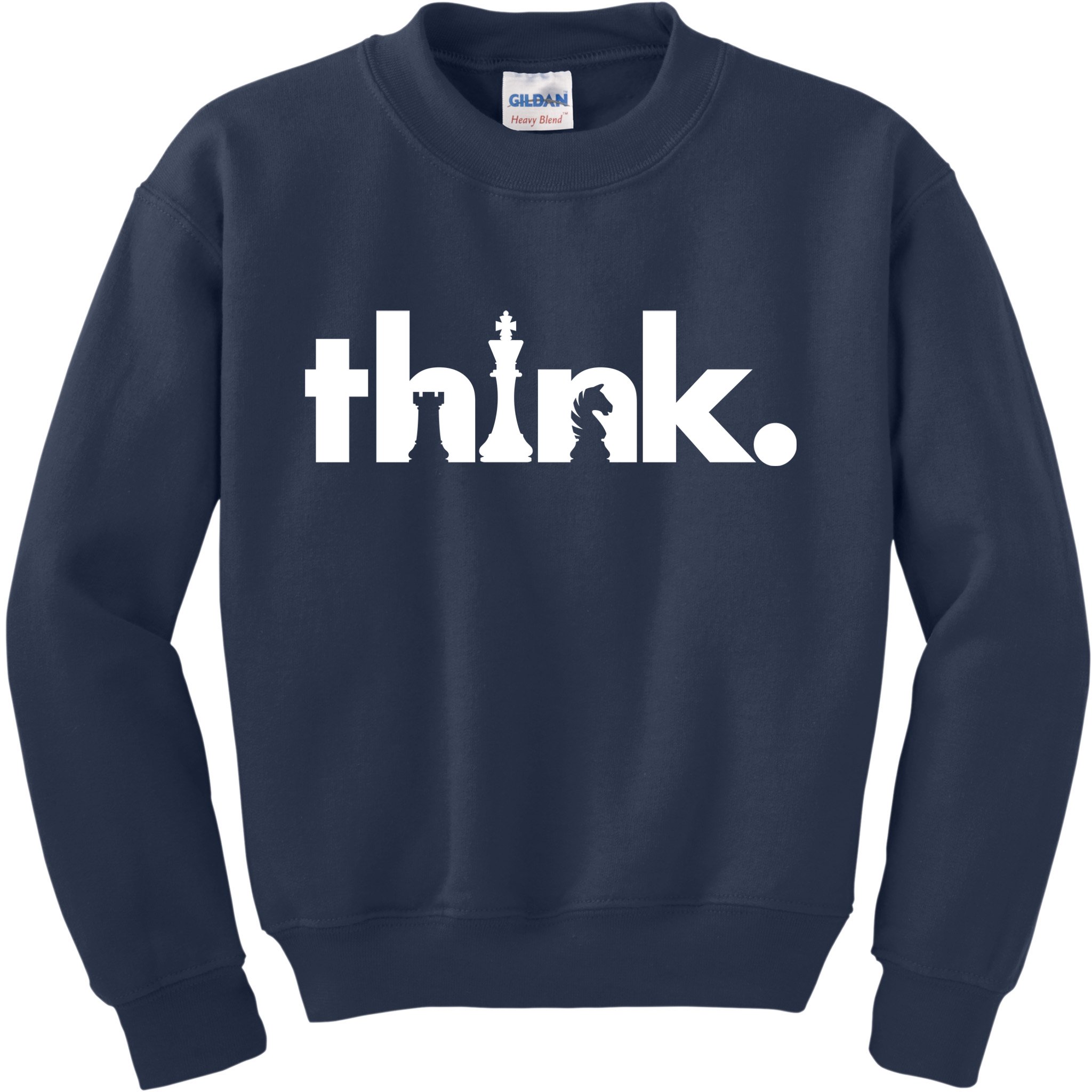 Think Chess Lover King Knight Rook Kids Sweatshirt